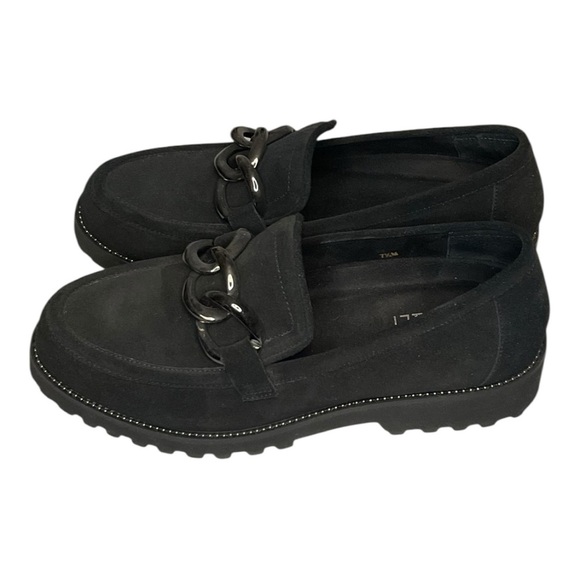 VANELI Black Suede Loafers Size 7 1/2 - Picture 3 of 5